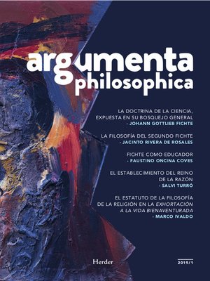 cover image of Argumenta philosophica 2019/1